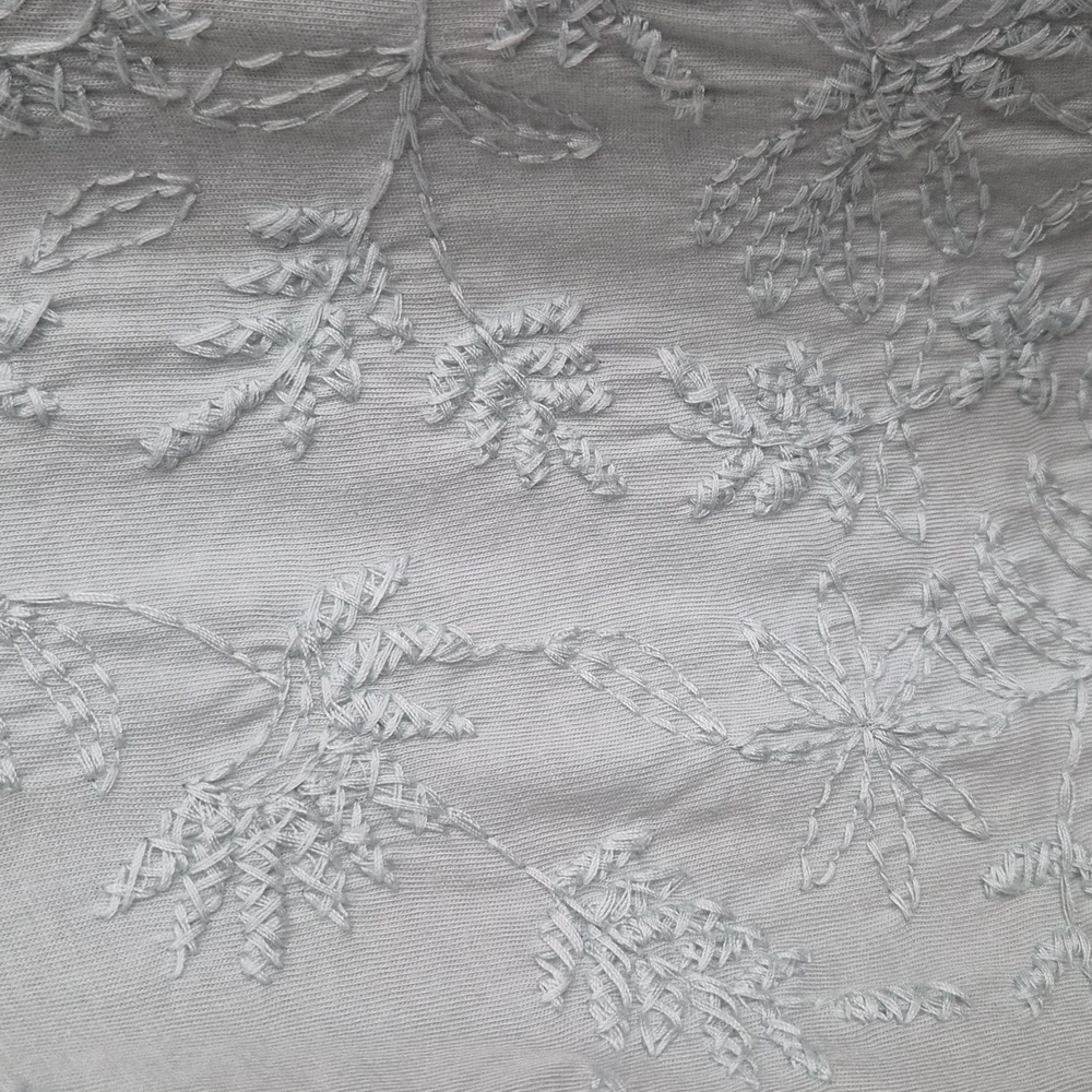 JJill Purejill Light Blue Embroidered Tunic - Picture 3 of 4